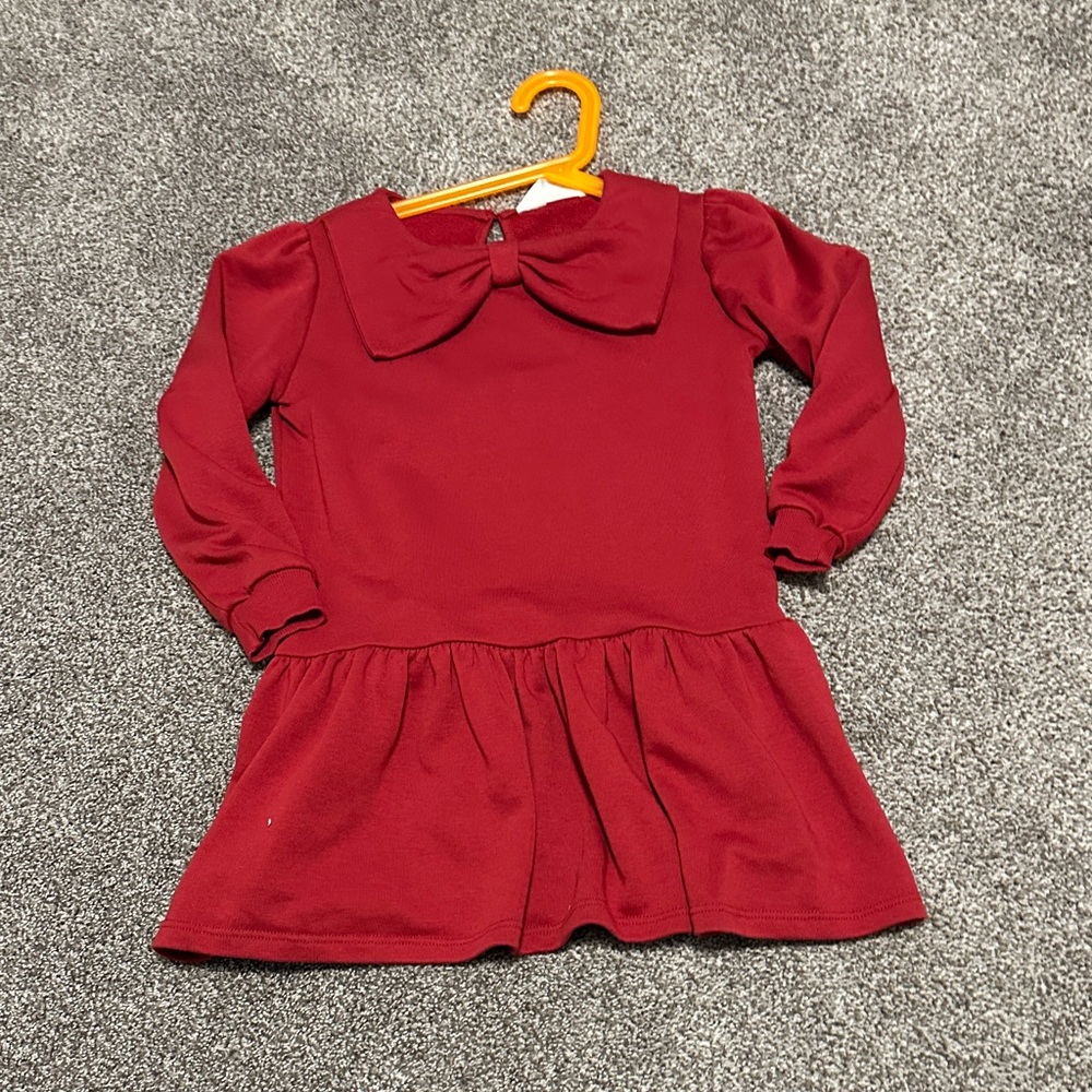 H&M Kids Red Dress with Bow Accent